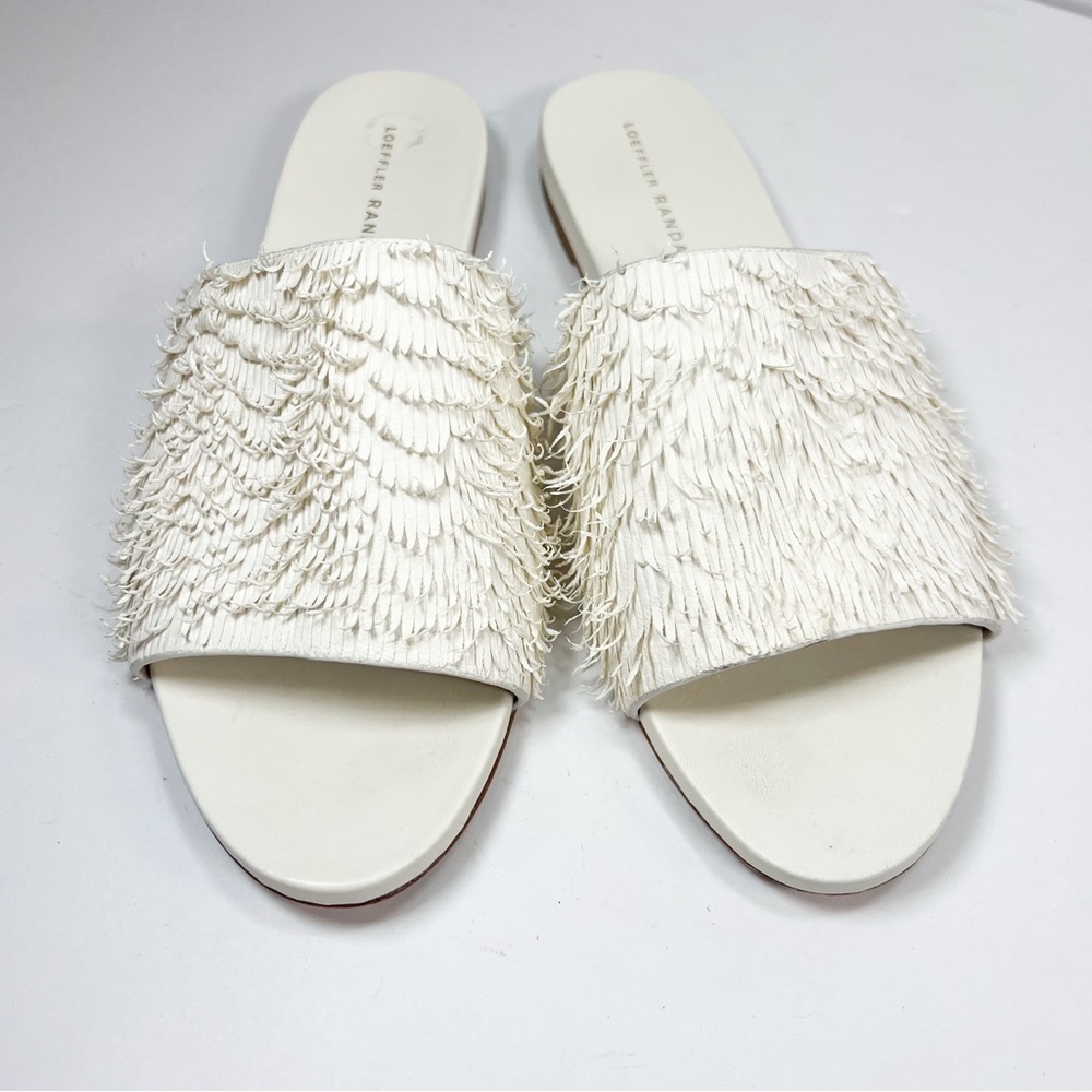 Loeffler Randall Ava Ivory Fringe Slide Sandals size 9.5 - Picture 3 of 14